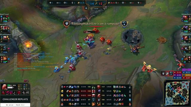 Vladimir Mid vs Pantheon - NA Grandmaster Patch 14.2 смотреть онлайн