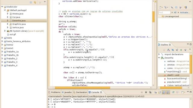 Coloracao Grafos - Parte 1 - Java смотреть онлайн
