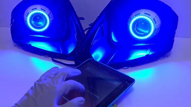 Mitsubishi Eclipse Retrofit Hi/LO HID Projectors RGB Halo with Bluetooth control & custom paint смотреть онлайн