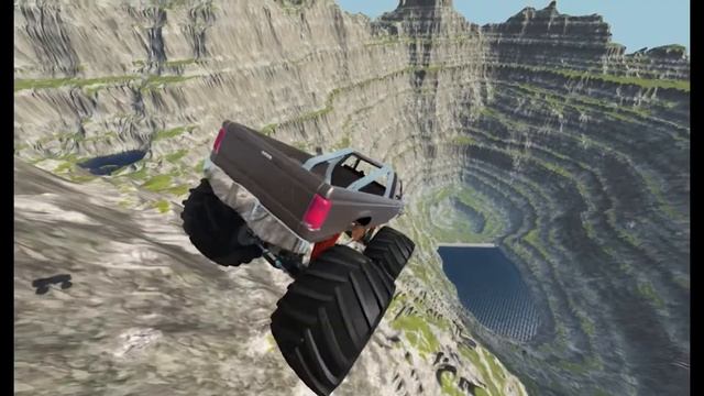 Leap of Death Cars Jumps & Falls into Pit Water #200 | BeamNG drive смотреть онлайн