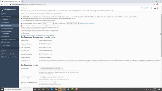 Cambiar versión de php en Plesk Obsidian interfaz proveedor de servicios смотреть онлайн