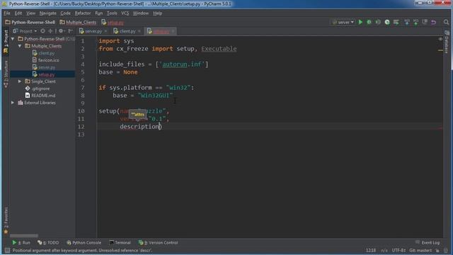 Python Reverse Shell Tutorial - 14 - Creating an Executable exe File смотреть онлайн