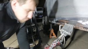 Рихтовка порога Hyundai Solaris.