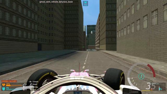 Onboard Camera in a F1 in GMOD + gm_bigcity urban track смотреть онлайн