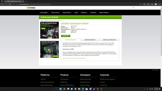 GEFORCE GAME READY DRIVER Version: 497.09 WHQL смотреть онлайн
