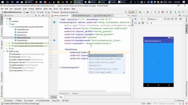 Android Studio Tutorial : CardView with material design (part-2) смотреть онлайн