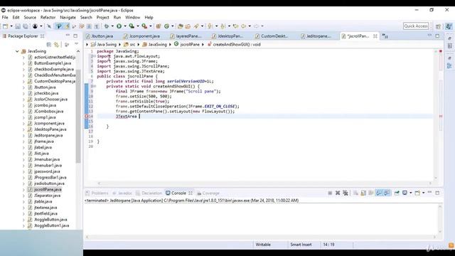 JScrollPane in java swing смотреть онлайн