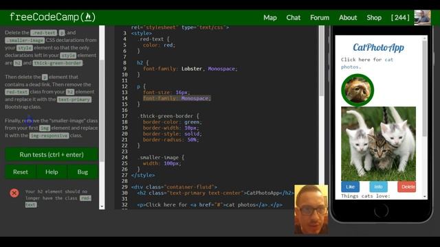Ditch Custom CSS for Bootstrap, freeCodeCamp Bootstrap Review, lesson 10 смотреть онлайн