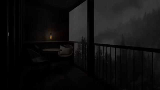 Soothing Raindrops Sounds on Balcony | Peaceful Meditation and Good Sleep with Rain Sounds смотреть онлайн