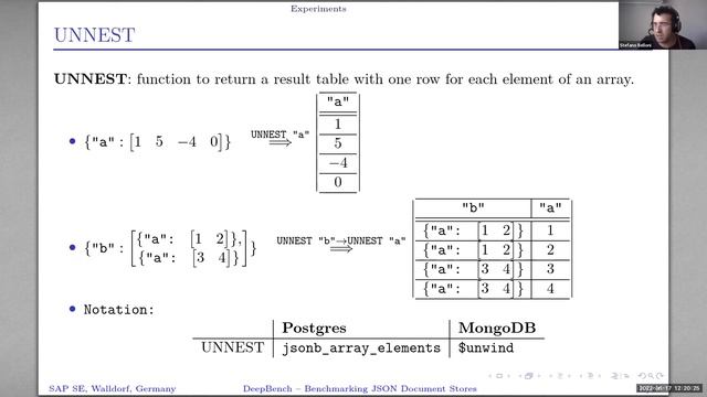 DeepBench Benchmarking JSON Document Stores смотреть онлайн