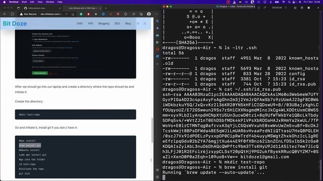 Link GitHub with A SSH Key to MacOS or Linux смотреть онлайн