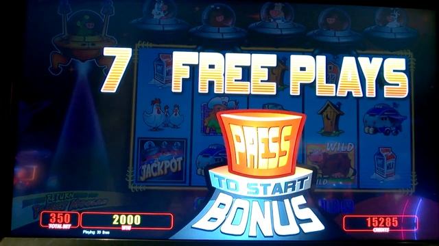 BONUSES!!! FREE GAMES on Invaders Return From the Planet Moolah - SLOTS смотреть онлайн