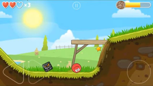 🎮 Красный шар перекатывает круглый камень, чтобы запрыгнуть на гору. смотреть онлайн