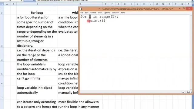 Difference between for and while loop in python смотреть онлайн