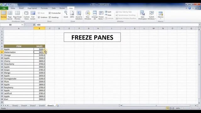 How to use Freeze panes in excel смотреть онлайн