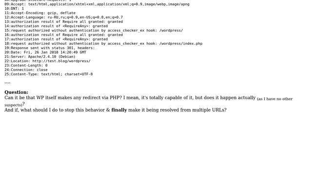 Wordpress: WordPress index.php seems to perform unwanted redirect 301 смотреть онлайн