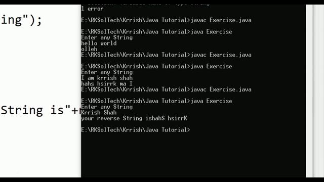 Exercise Programs in String | Java Tutorials For Beginners | RKSolTech смотреть онлайн