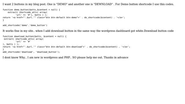 Wordpress: How can I add 2 buttons with shortcode? смотреть онлайн