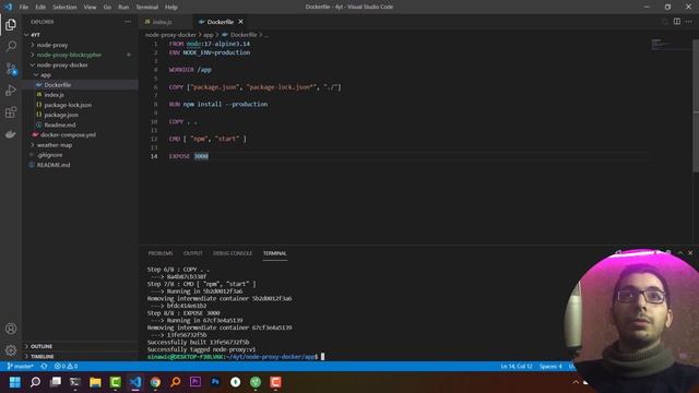 how to dockerize an app in node js also using docker-compose part 2 смотреть онлайн