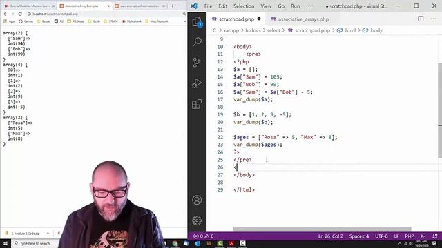PHP & JavaScript: Module 2, Section 4 Associative Arrays смотреть онлайн