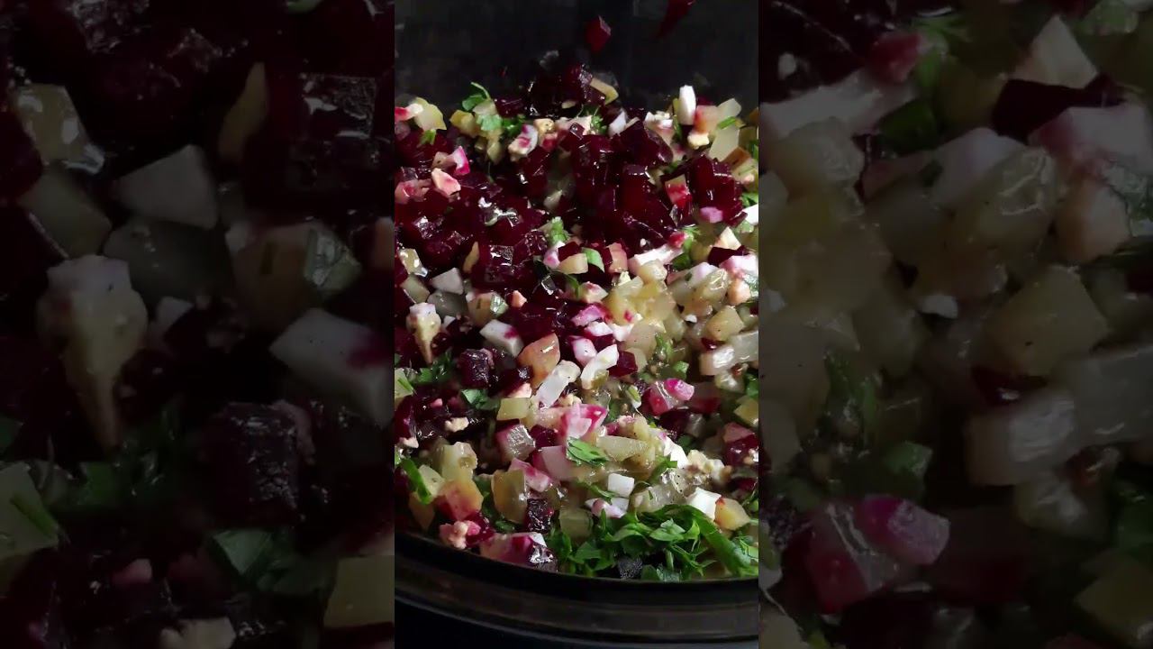Вкусный, легкий свекольный салат без майонеза. смотреть онлайн