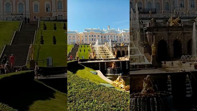 прекрасные фонтаны в Петергофе,пригород Санкт-Петербурга.