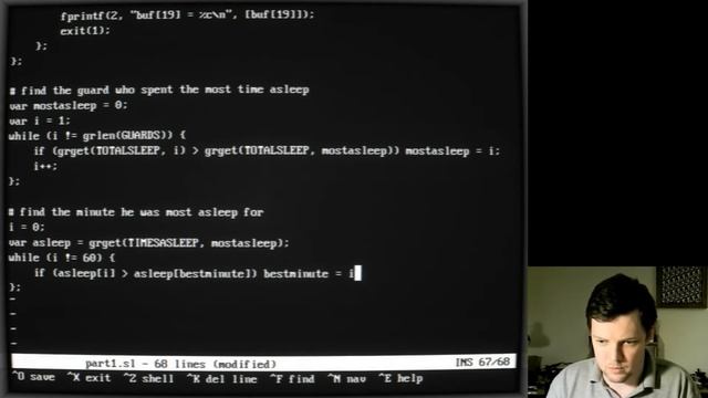 SLANG interpreter: Advent of Code 2018 day 4 смотреть онлайн