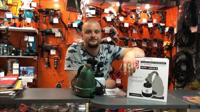 Краскораспылитель электрический Калибр ЭКРП-600-0,8. Бюджетный вариант смотреть онлайн