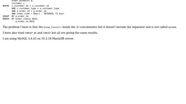 Databases: Group_concat on IF Select MYSQL смотреть онлайн