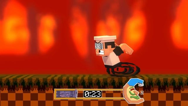 Peppino Vs Sonic.exe | Pizza Tower - EXE level - Animated смотреть онлайн