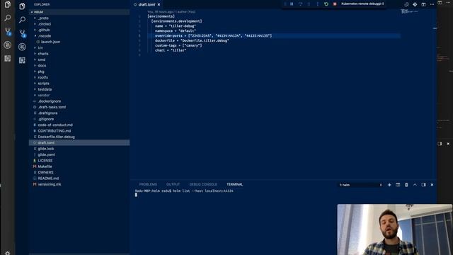 Debugging Helm and Tiller using Draft and VS Code смотреть онлайн