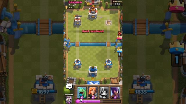 BÖYLE KOLAY MAÇ GÖRMEDİNİZ!!! CLASH ROYALE #1 смотреть онлайн