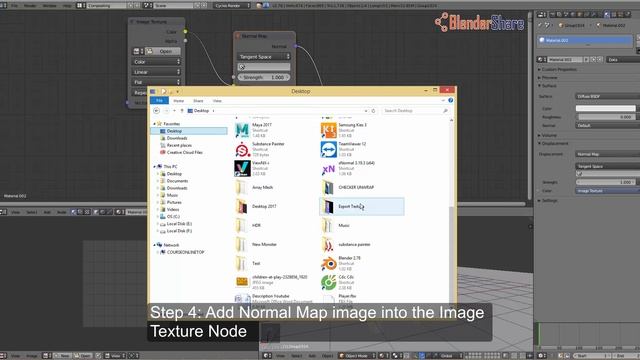 Add a Normal Map in Blender Cycles 2.78 using Node Editor - Blender Tutorials For Beginners смотреть онлайн