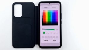 Smart view wallet case for Samsung Galaxy A54 A34 How to customize the clock and settings
