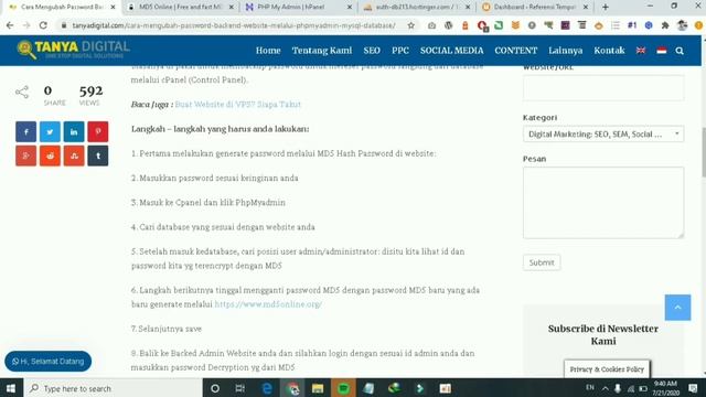 [Tutorial] Cara Mengganti Password Admin/Backend Website Melalui phpMyAdmin смотреть онлайн