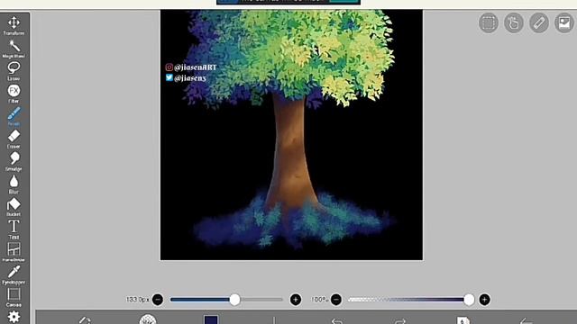 How To Draw An Anime Style Tree - A Quick Digital Art Tutorial On Ibispaint смотреть онлайн