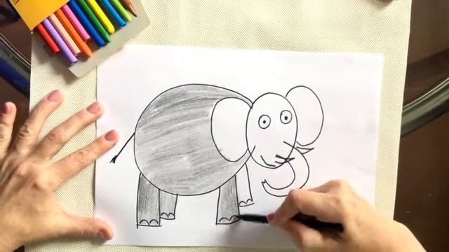Рисуем слона смотреть онлайн