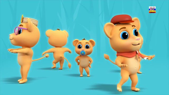 львенок палец семья | животные песни | Cub Finger Family смотреть онлайн