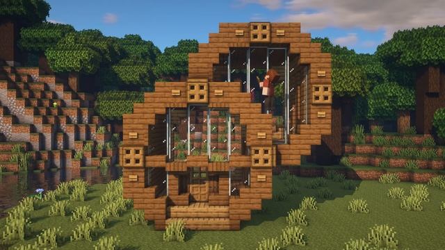 Minecraft | How to build a Modern Wood House смотреть онлайн