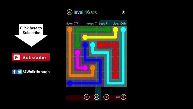 Flow free walkthrough - Blue Pack - 8x8 - levels 1 - 30 смотреть онлайн