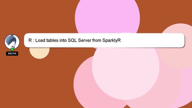 R : Load tables into SQL Server from SparklyR смотреть онлайн