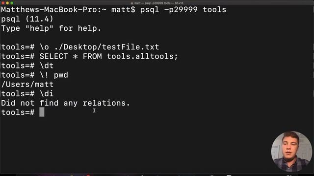 Outputting to Files using \o in PostgreSQL 11.4 смотреть онлайн