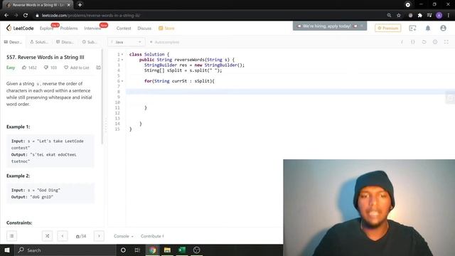 Reverse Words in a String III Leetcode Solution смотреть онлайн