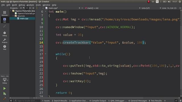 OPENCV & C++ TUTORIALS - 70 | createTrackbar() | Creating Trackbar смотреть онлайн