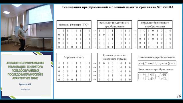 Аппаратно-программная реализация генератора псевдослучайных последовательностей в архитектуре ПЛИС смотреть онлайн