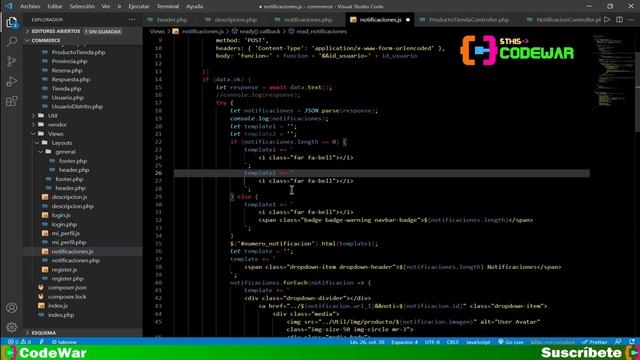 61. Mantenimiento de notificaciones, parte 4 - E-commerce con PHP JS MYSQL HTML CSS смотреть онлайн