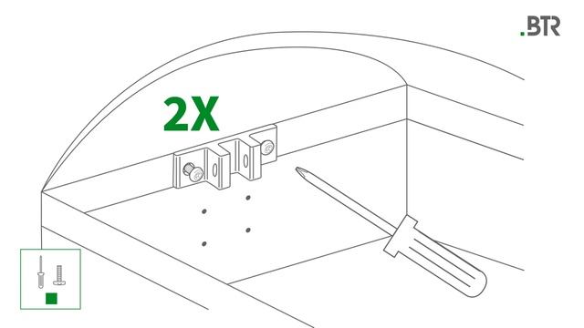 Монтаж штокового оконного привод BTR BDC UNI