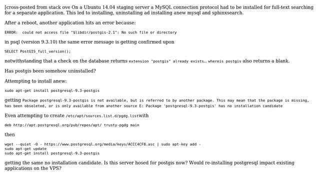Databases: postgis installation gone awry смотреть онлайн