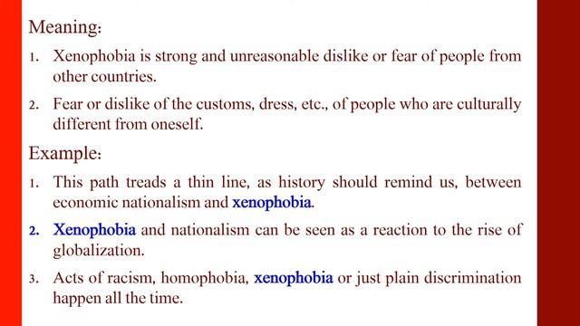 Xenophobia Meaning and Example Sentences смотреть онлайн