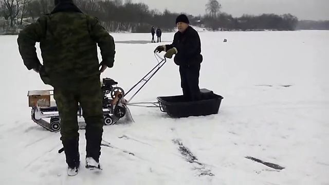 Катание на самодельной мотособаке!!!ЗИМА!!! смотреть онлайн